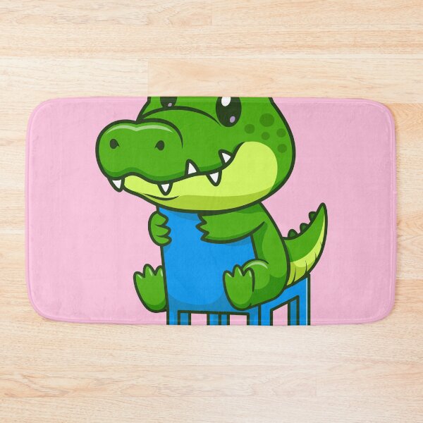 Item preview, Charming Croc's Rest: Cute Crocodile Sitting on Chair Cartoon designed and sold by hjian8219.