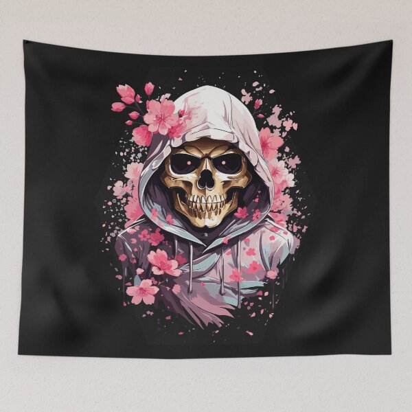 Item preview, Cherry Blossoms Skull 3 designed and sold by Zeus-Prime.