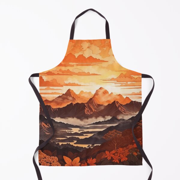 Item preview, Amber Peaks: An Illustration of the Sunlit Mountain Landscape designed and sold by Ngea.