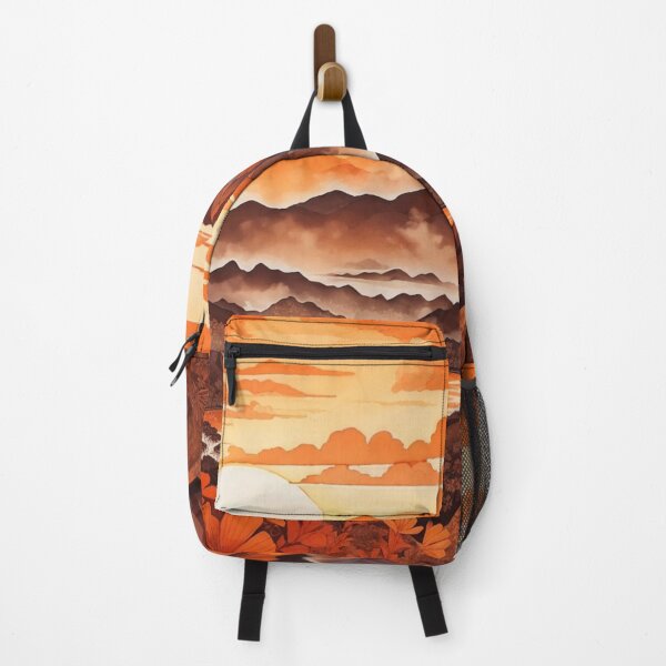 Item preview, Ablaze in Orange: An Illustration of the Sunlit Mountains designed and sold by Ngea.