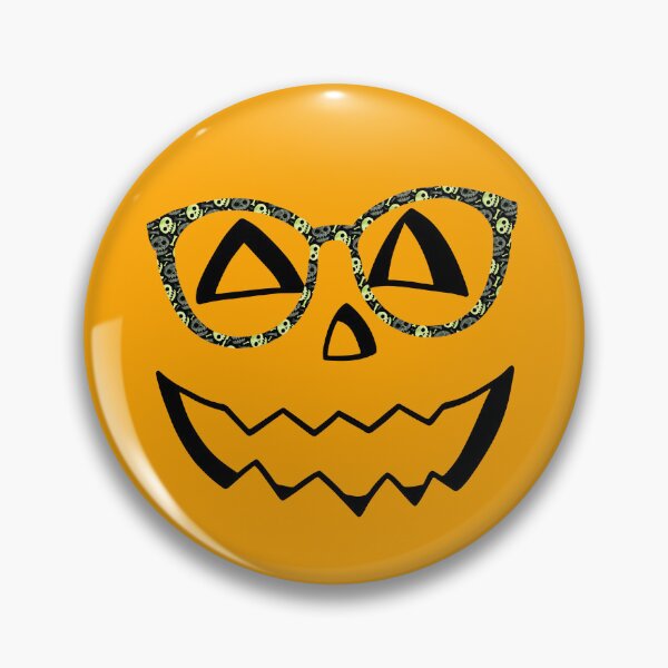 Item preview, Spooky Chic: Jack-o-Lantern Pumpkin with Skull Eyeglasses Halloween Design designed and sold by Sun Sand & Sea Art.