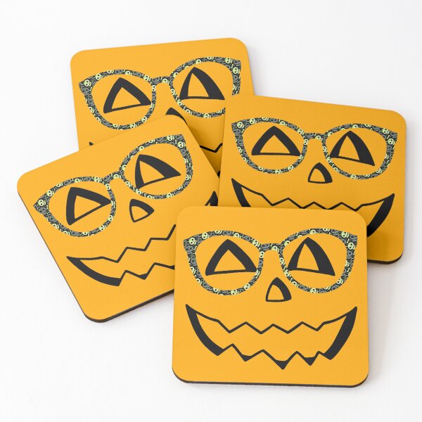 Item preview, Spooky Chic: Jack-o-Lantern Pumpkin with Skull Eyeglasses Halloween Design designed and sold by Sun Sand & Sea Art.