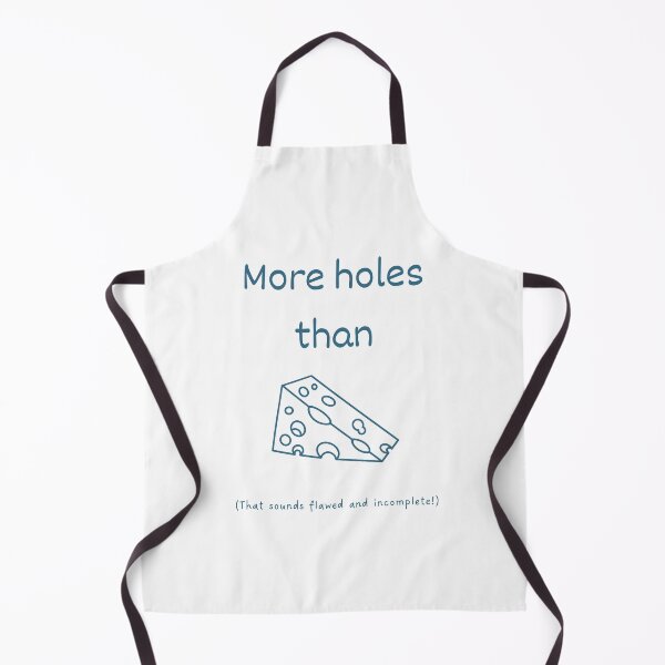 Item preview, More Holes Than a Swiss Cheese idiom (dark blue) designed and sold by Idioms4u.