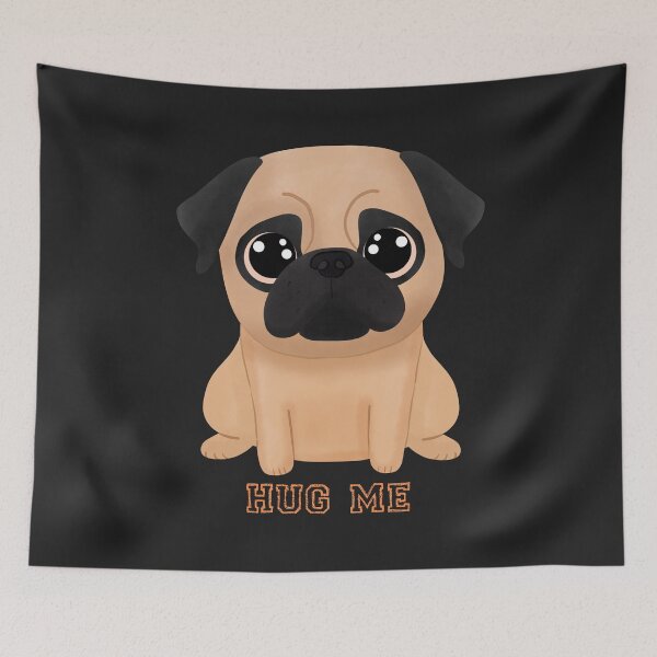 Item preview, Hug Me. Cute little Pug designed and sold by MajdoArt.