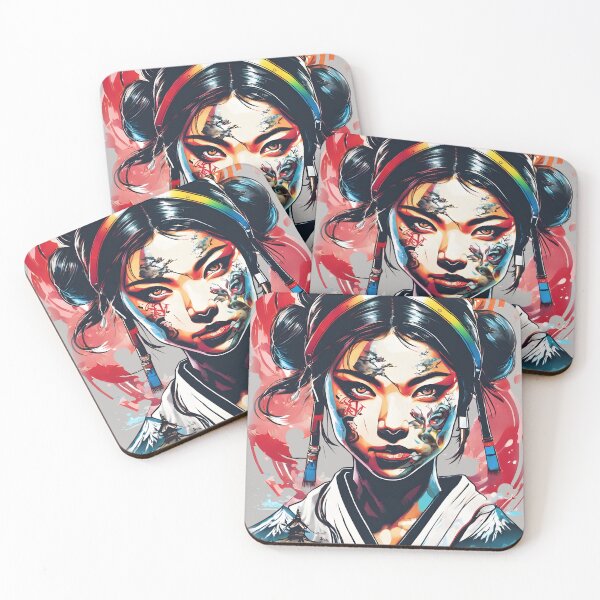 Item preview, samurai girl looking straight ahead designed and sold by defpoint.