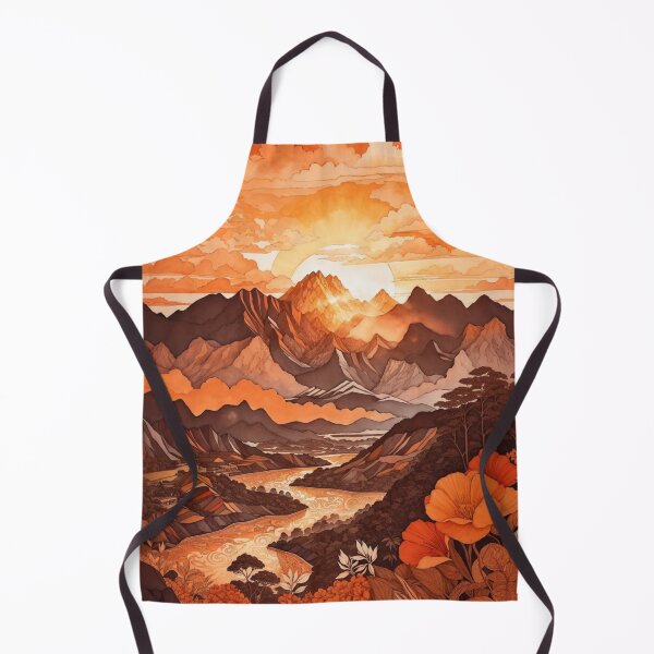 Item preview, Horizon of Warmth: A Scenic Illustration of Sunlit Peaks designed and sold by Ngea.