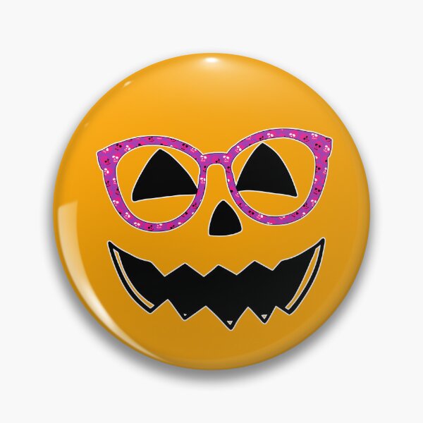 Item preview, Pumpkin Perfection: Stylish Jack-o-Lantern Rocking Skull Eyeglasses designed and sold by Sun Sand & Sea Art.