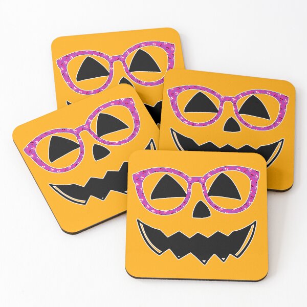 Item preview, Pumpkin Perfection: Stylish Jack-o-Lantern Rocking Skull Eyeglasses designed and sold by Sun Sand & Sea Art.