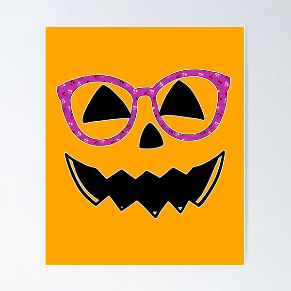 Item preview, Pumpkin Perfection: Stylish Jack-o-Lantern Rocking Skull Eyeglasses designed and sold by Sun Sand & Sea Art.