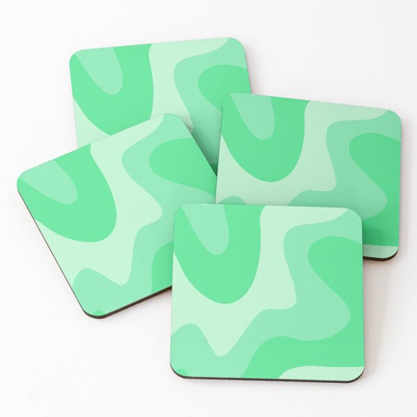 Item preview, Groovy retro maximalist wavy squiggle swirl pattern Green designed and sold by MadiMakess.
