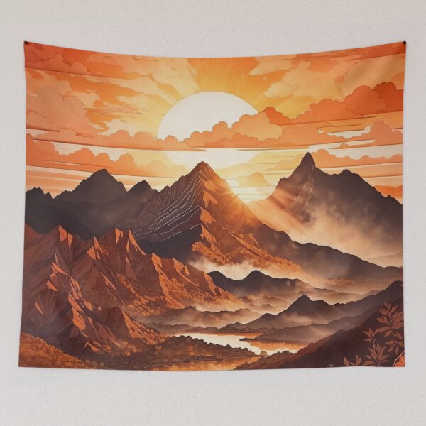 Item preview, Sunset Majesty: A Majestic Mountain Landscape designed and sold by Ngea.