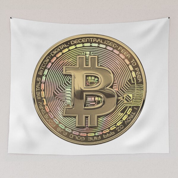 Item preview, Gold Bitcoin Effigy over White Leather designed and sold by Serge Averbukh Art Studio.