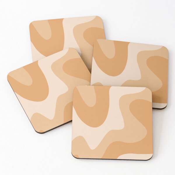 Item preview, Groovy retro maximalist wavy squiggle swirl pattern Brown designed and sold by MadiMakess.