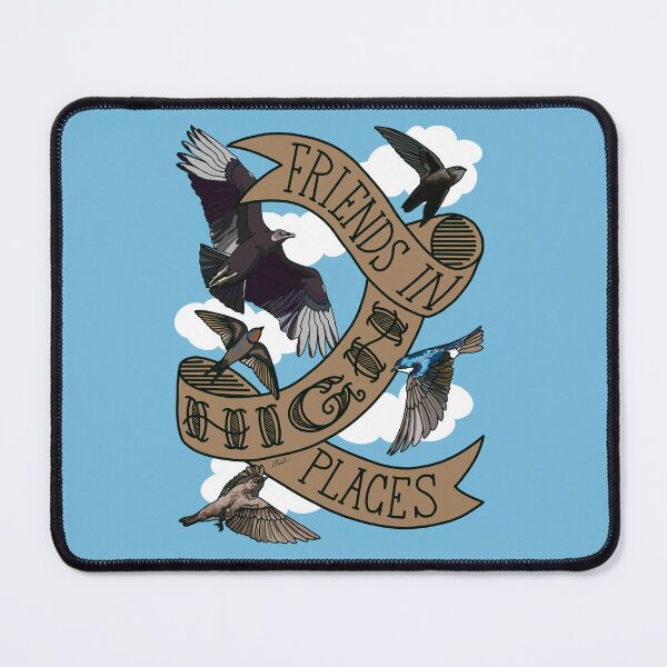 Item preview, Friends in High Places (Vulture, Swift, and Swallows) designed and sold by LauraWolfArtist.