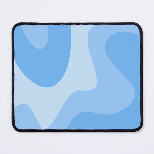 Item preview, Groovy retro maximalist wavy squiggle swirl pattern blue designed and sold by MadiMakess.