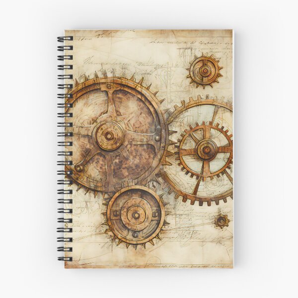 Item preview, Old Gears Drawings and Design on old Manuscript  designed and sold by BrandonArtWorld.