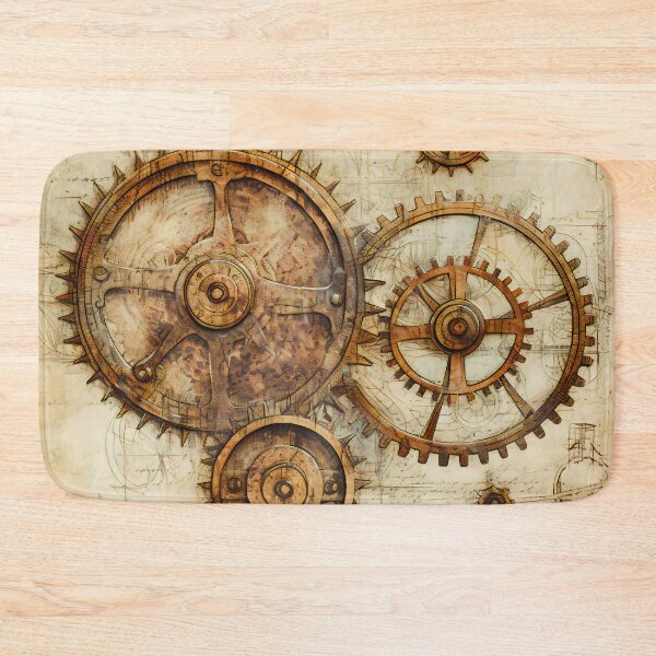 Item preview, Old Gears Drawings and Design on old Manuscript  designed and sold by BrandonArtWorld.