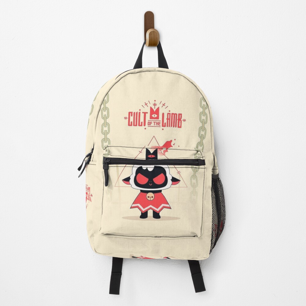 Red Cult of the Lamb Graphic Backpack Cult Of The Lamb Backpacks for Sale | Redbubble main image 2