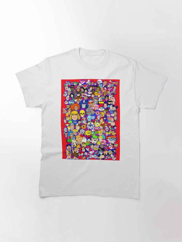 Thumbnail 3 of 7, Classic T-Shirt, Saturday Morning Cartoon Collage designed and sold by gjnilespop.