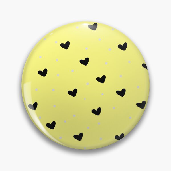 Item preview, Lindos corazones negros sobre fondo amarillo designed and sold by WBArtwork.