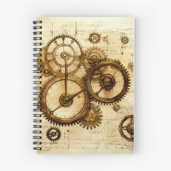Item preview, Old Gears Drawings and Design on old Manuscript  designed and sold by BrandonArtWorld.