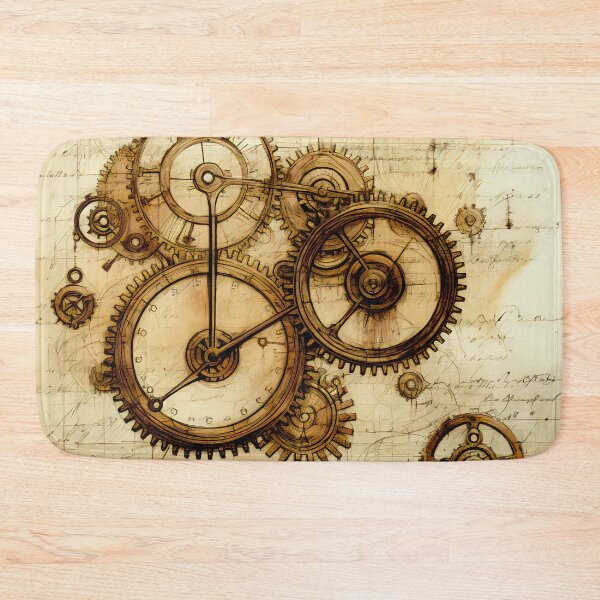 Item preview, Old Gears Drawings and Design on old Manuscript  designed and sold by BrandonArtWorld.