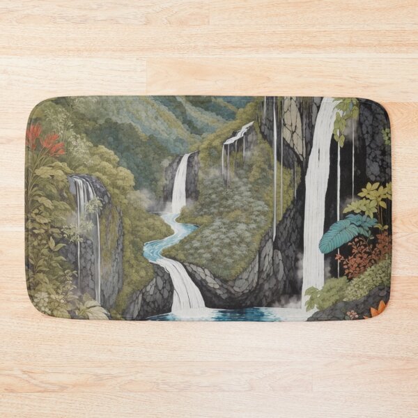 Item preview, Cascade Haven: A Serene Mountain Lake Landscape designed and sold by Ngea.