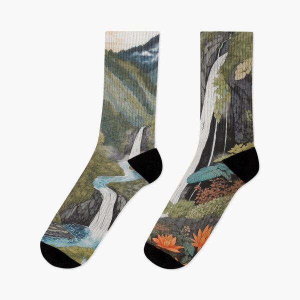 Item preview, Cascade Haven: A Serene Mountain Lake Landscape designed and sold by Ngea.