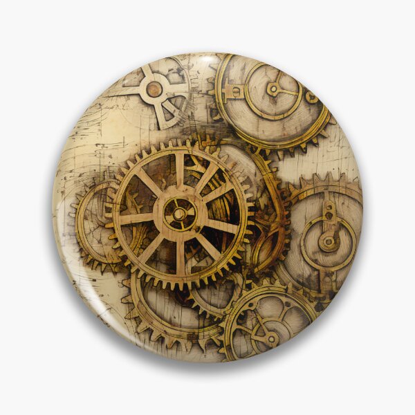 Item preview, Old Gears Drawings and Design on old Manuscript  designed and sold by BrandonArtWorld.