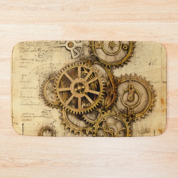 Item preview, Old Gears Drawings and Design on old Manuscript  designed and sold by BrandonArtWorld.