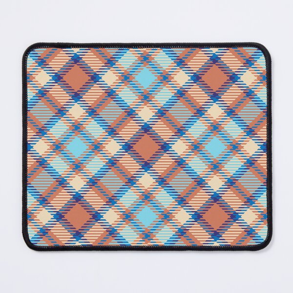 Item preview, Beige, brown and blue tartan plaid pattern designed and sold by Osting.