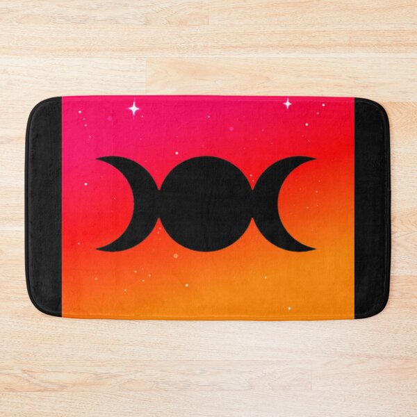 Item preview, Triple Moon Goddess Sunrise and Sunset Ombre Hot orange and red Colors designed and sold by Vicki Noble Art.