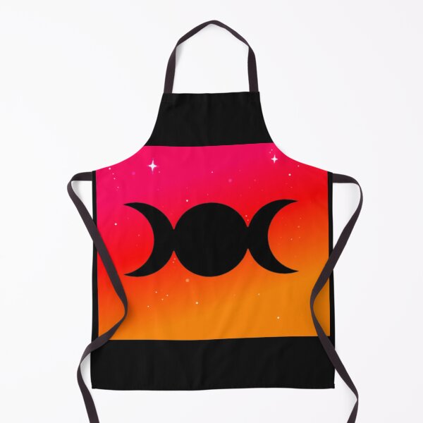 Item preview, Triple Moon Goddess Sunrise and Sunset Ombre Hot orange and red Colors designed and sold by Vicki Noble Art.