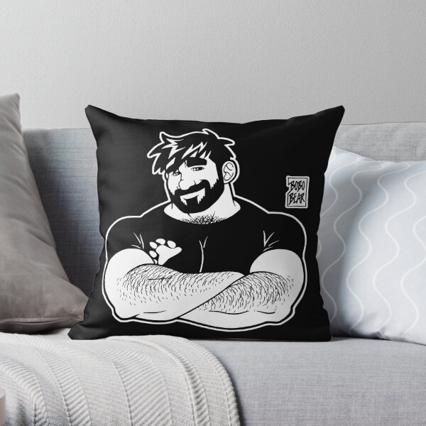 ADAM LIKES CROSSING ARMS - LINEART Throw Pillow