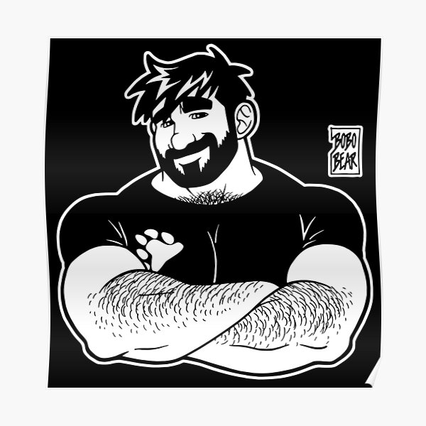 ADAM LIKES CROSSING ARMS - LINEART Poster