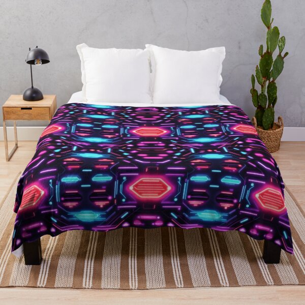 Item preview, Neon Futures: Futuristic Sci-Fi Pattern #3 designed and sold by Electric-Easel.