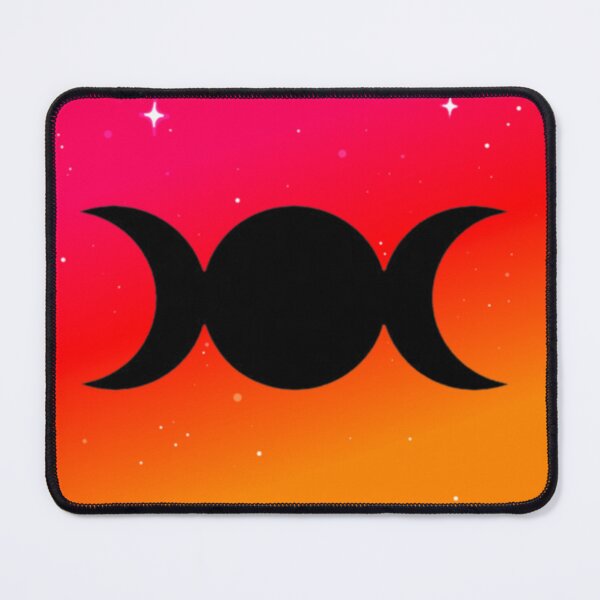 Item preview, Triple Moon Goddess Sunrise and Sunset Ombre Hot orange and red Colors designed and sold by Vicki Noble Art.