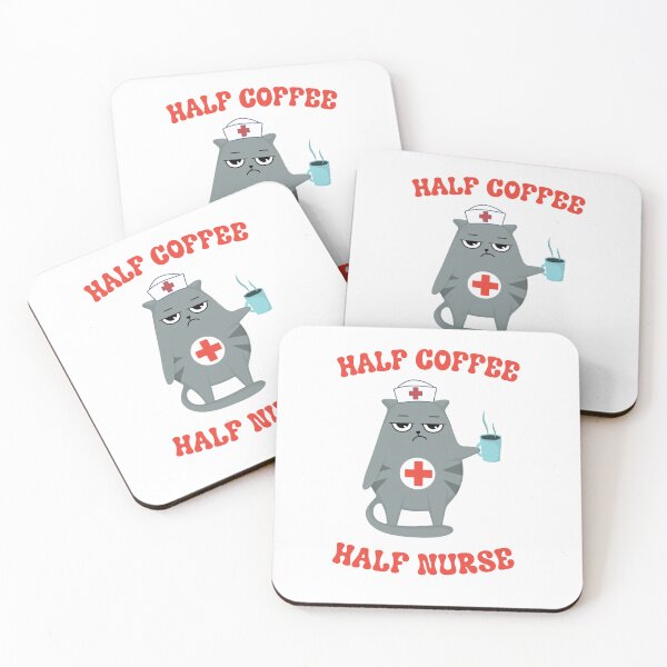 Item preview, Half Coffee Half Nurse designed and sold by SloganVibe.