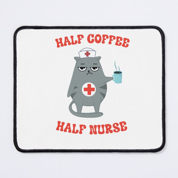 Item preview, Half Coffee Half Nurse designed and sold by SloganVibe.