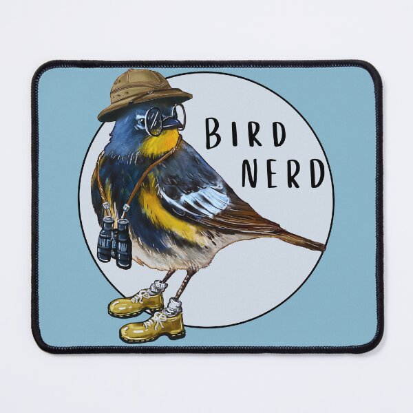 Item preview, Bird Nerd Yellow-rumped Warbler designed and sold by AntlerAndOak.
