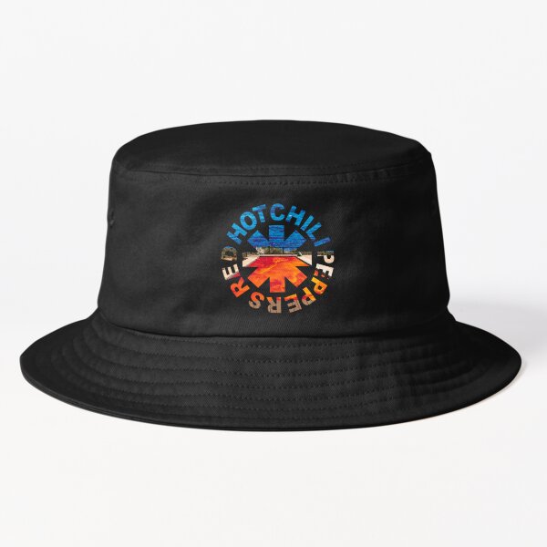 Red Hot Chili Peppers Band Black Bucket Hat Mens One Size S/M