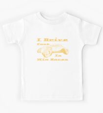 I Drive Fast To Win Races Street Rod Custom Retro Kids Tee