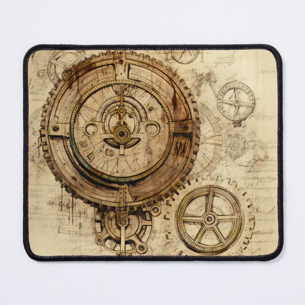 Item preview, Old Gears Drawings and Design on old Manuscript  designed and sold by BrandonArtWorld.