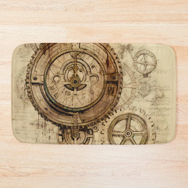 Item preview, Old Gears Drawings and Design on old Manuscript  designed and sold by BrandonArtWorld.