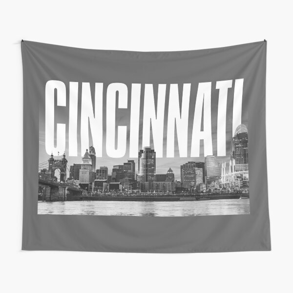 : Cincinnati Bengals White Stripes Banner and Tapestry