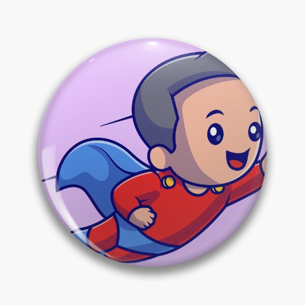 Item preview, Skyward Soar: Cute Boy Superhero in Flight Cartoon designed and sold by hjian8219.