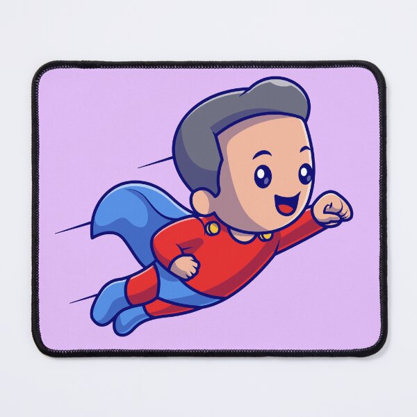 Item preview, Skyward Soar: Cute Boy Superhero in Flight Cartoon designed and sold by hjian8219.
