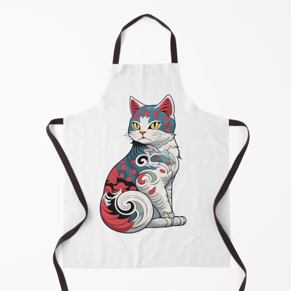Item preview, Cat with Tattoo Asian Inspired designed and sold by DetourShirts.