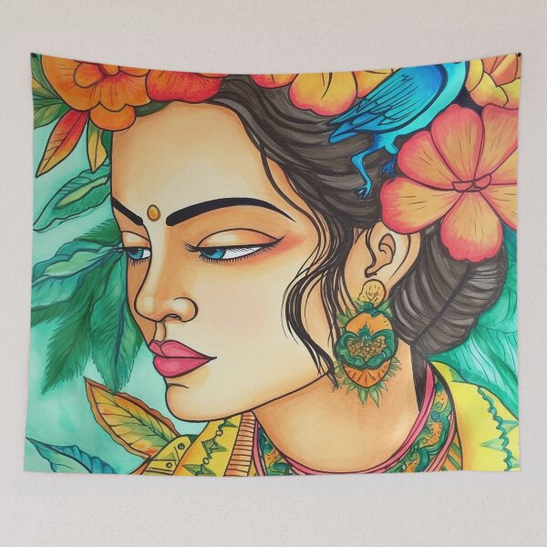 Item preview, Frida Kahlo drawing designed and sold by ComicsFactory.