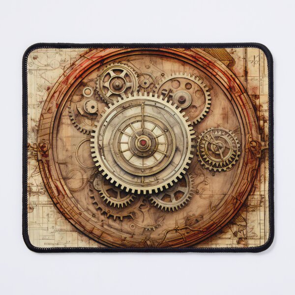 Item preview, Old Gears Drawings and Design on old Manuscript designed and sold by BrandonArtWorld.
